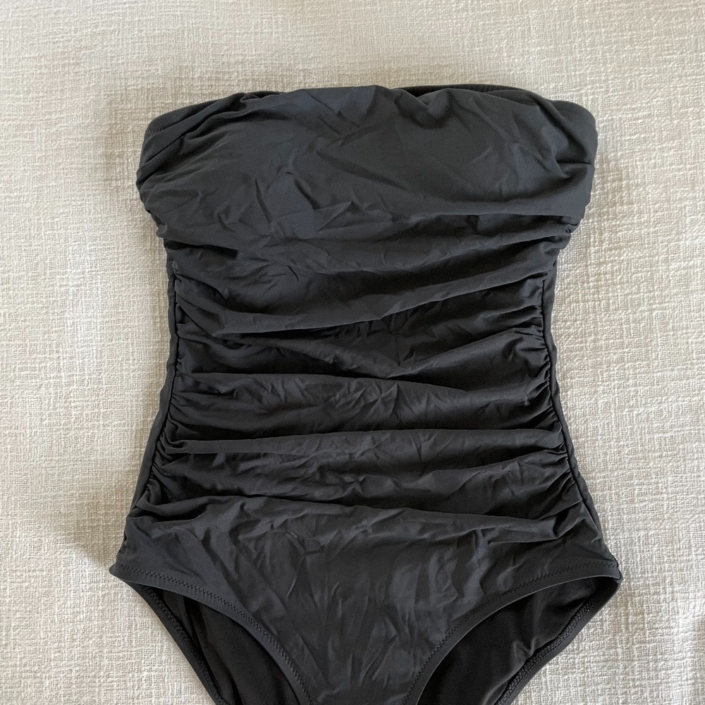 JCrew Ruched bandeau one-piece